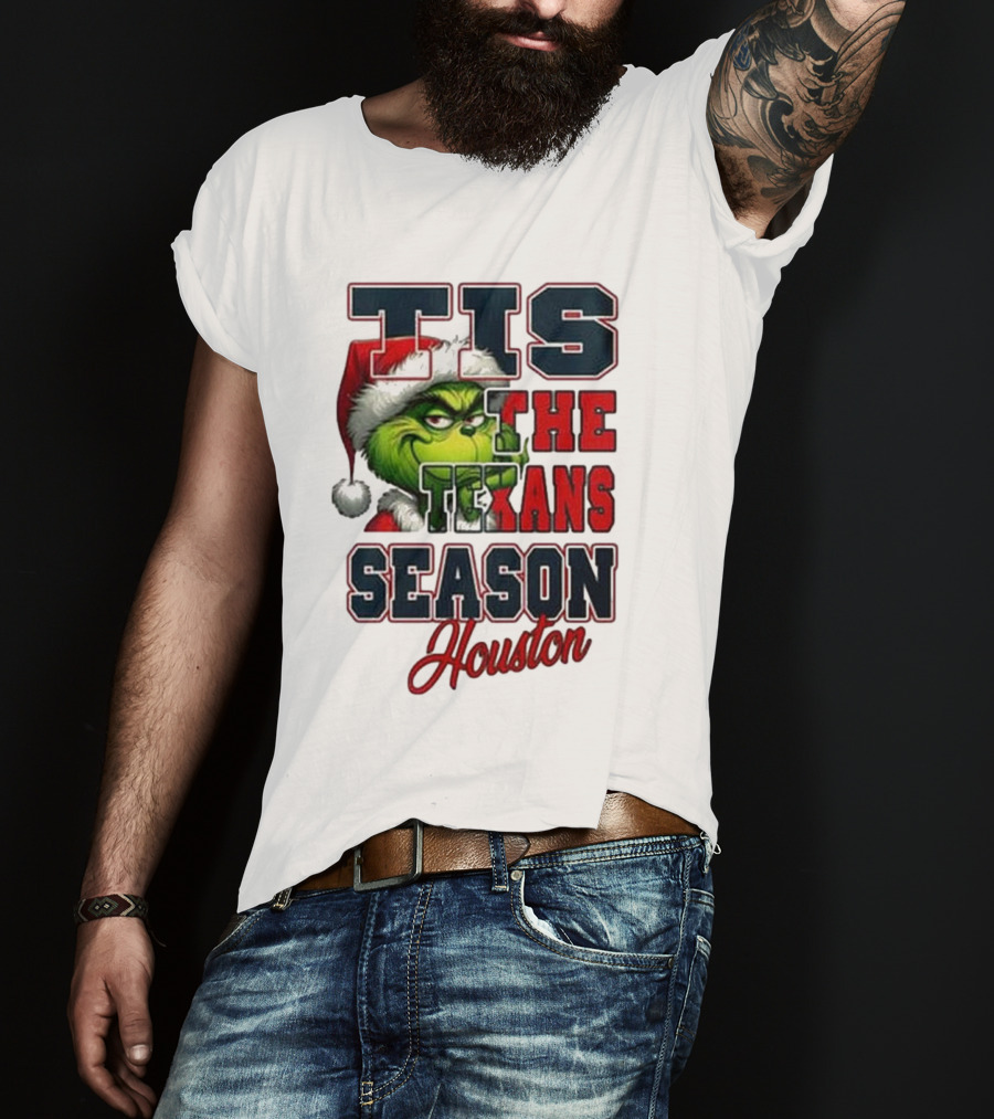 Houston Texans Merry Christmas The Grinch Tis The Texans Season T-Shirt