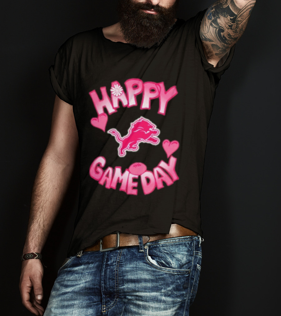 Happy Gameday Detroit Lions Valentine’s Day 2025 T-Shirt
