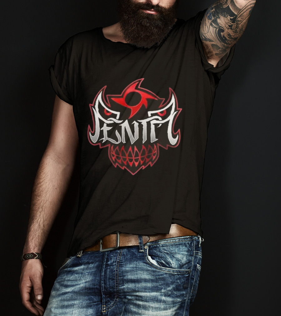 Penta Black And Red Tribal T-Shirt