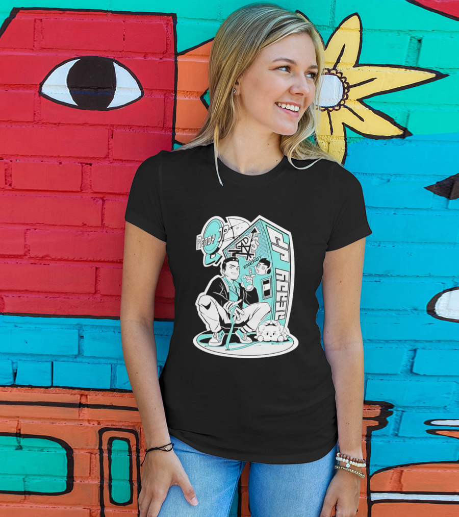 Ready JP Energy Machine Retro Style Oponok T-Shirt