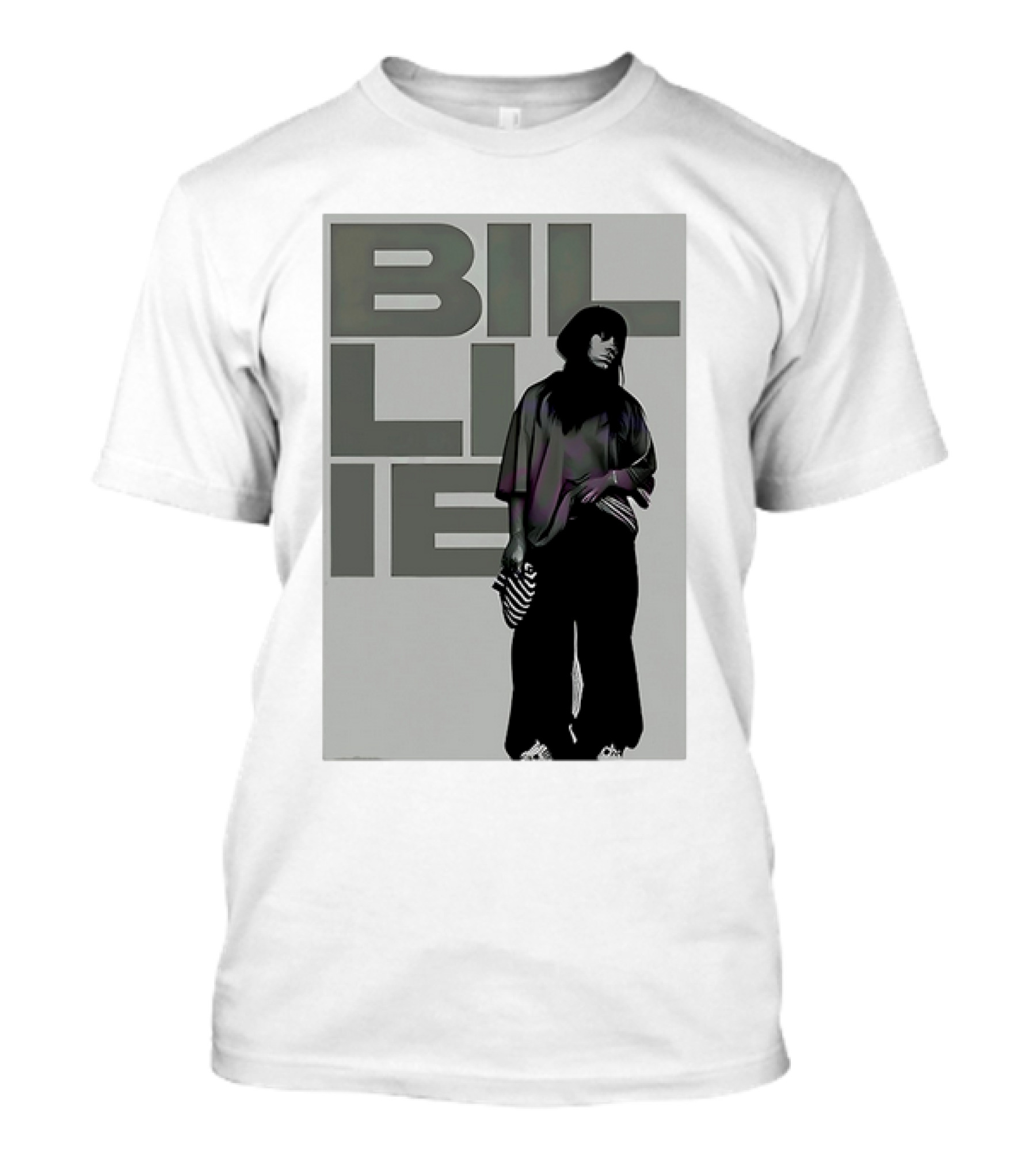 Billie Eilish Striped Bag Monochrome Fashion T-Shirt