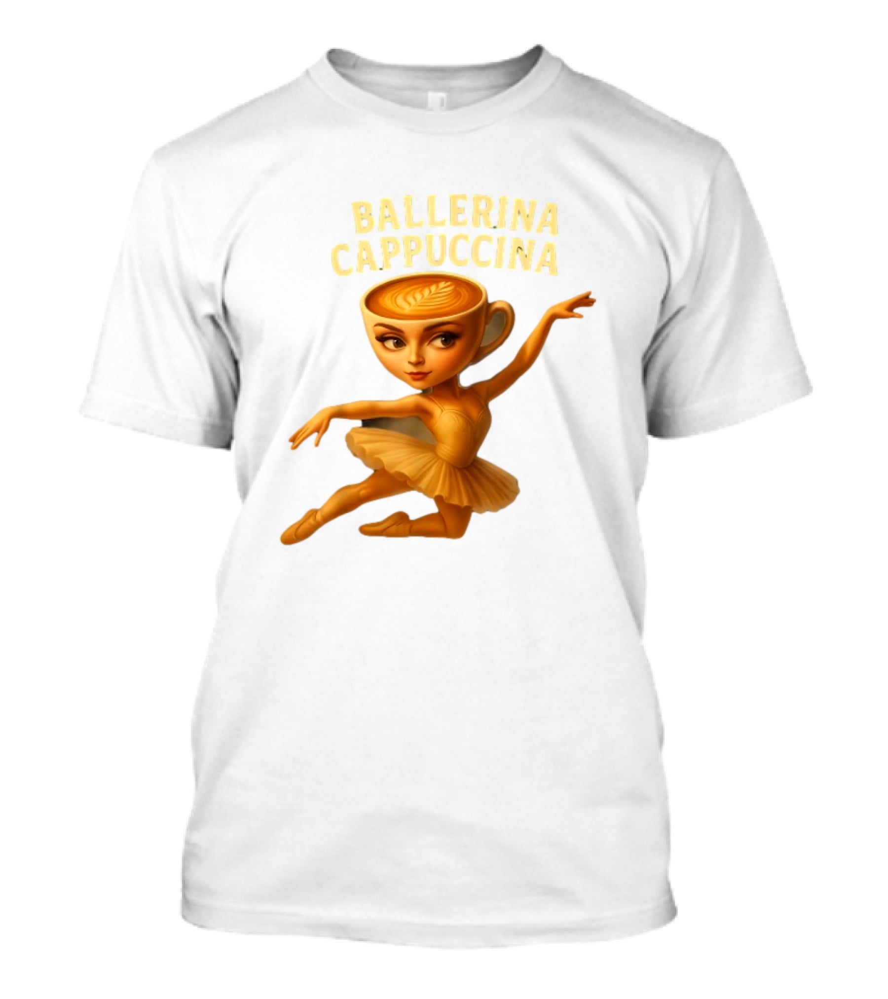 Ballerina Cappuccina Dance Meme Cappuccino Head Ballerina T-Shirt