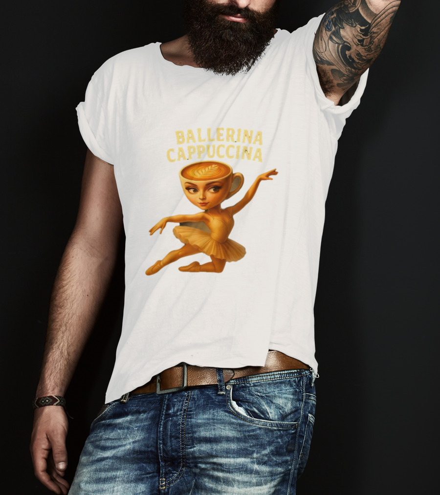 Ballerina Cappuccina Dance Meme Cappuccino Head Ballerina T-Shirt