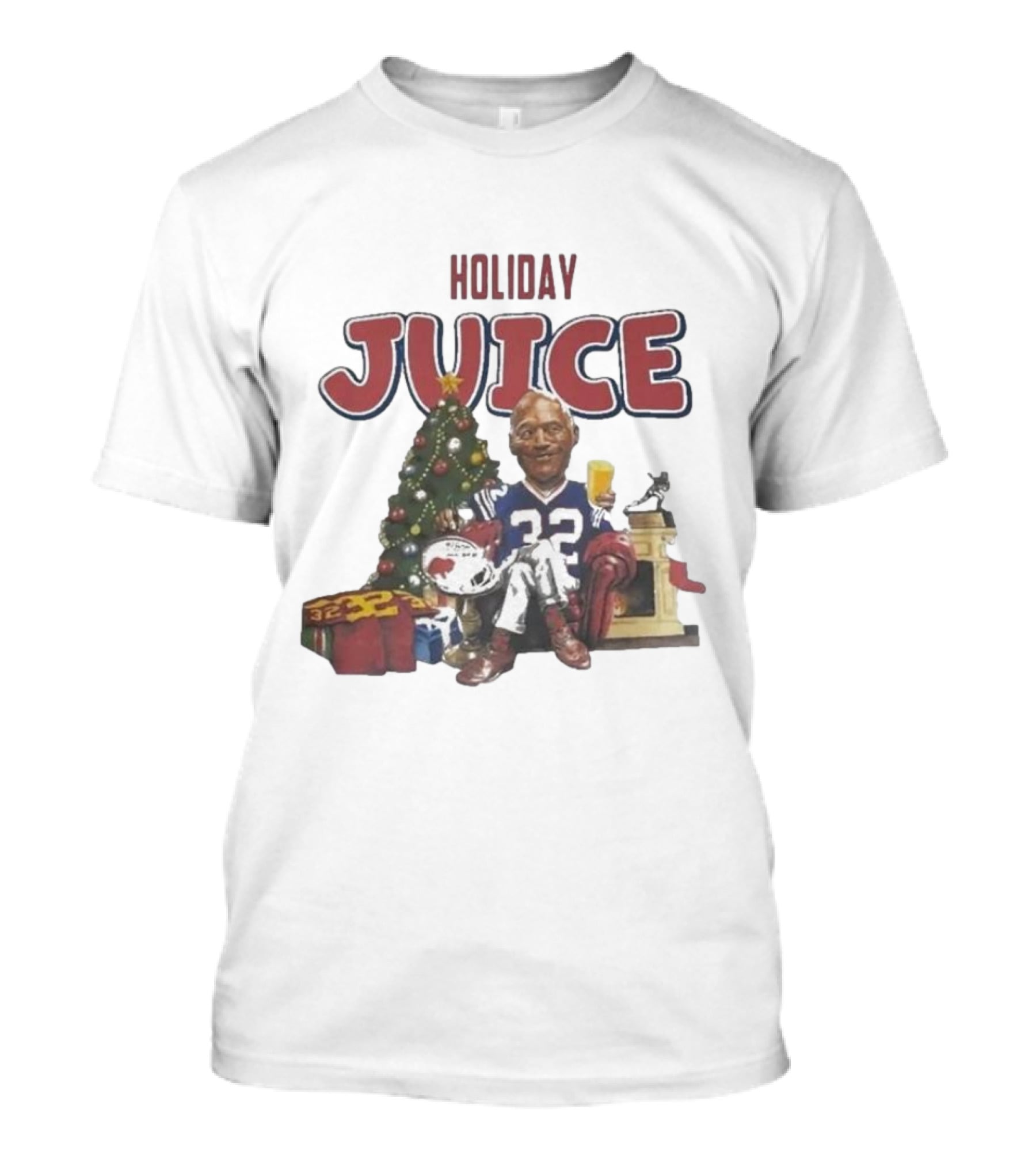 Holiday Juice 32 Christmas Football Theme T-Shirt