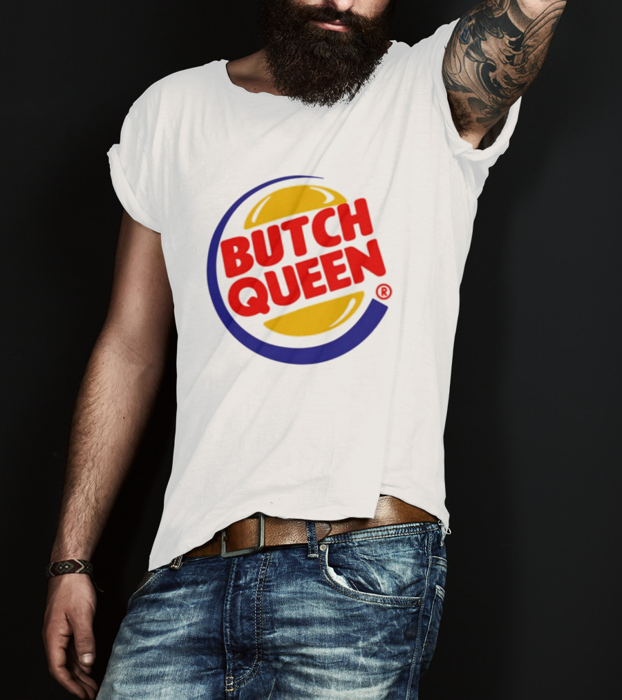 Rickhoeins Butch Queen Retro Fast Food Logo Style T-Shirt