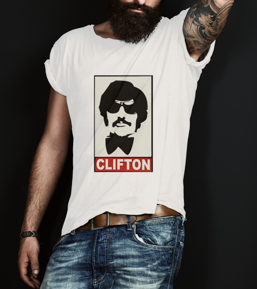 CLIFTON Sunglasses Moustache Red Box Style T-Shirt