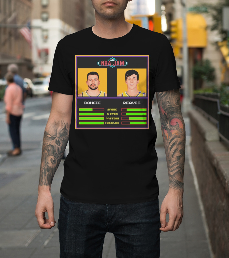 NBA Jam Doncic Reaves Speed 3 PTS Passing Handles T-Shirt