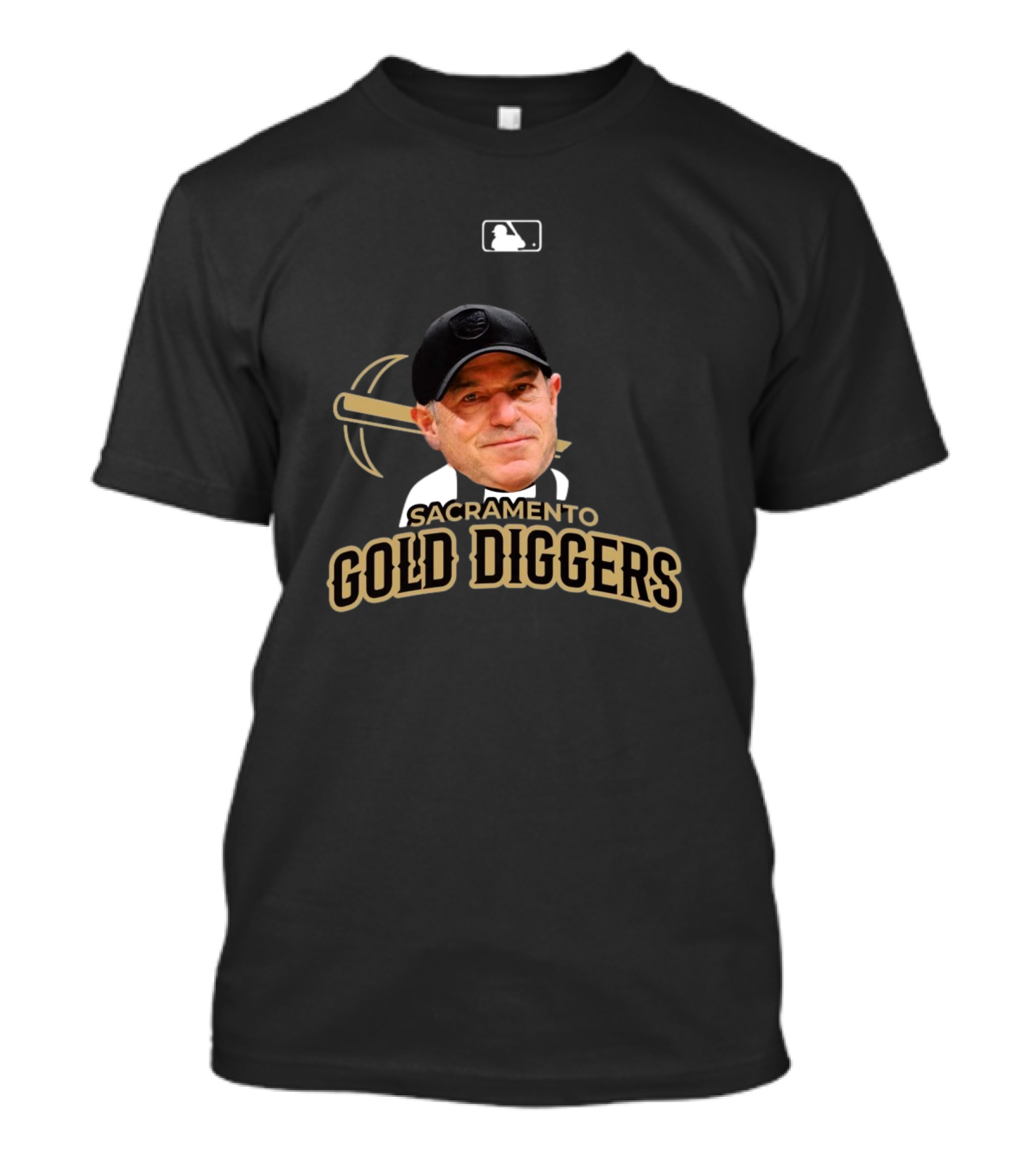 Sacramento Gold Diggers John Fisher MiLB Primary Alternate Baseball T-Shirt