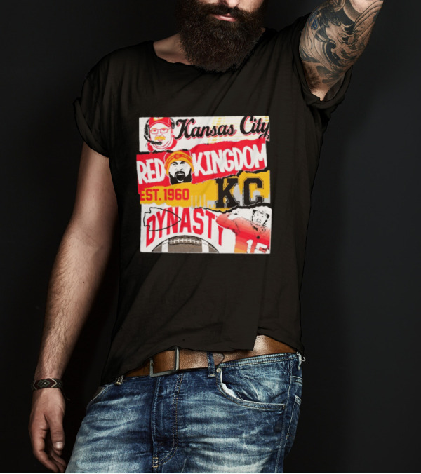 Kansas City Chiefs Red Kingdom Est 1960 KC Dynasty T-Shirt