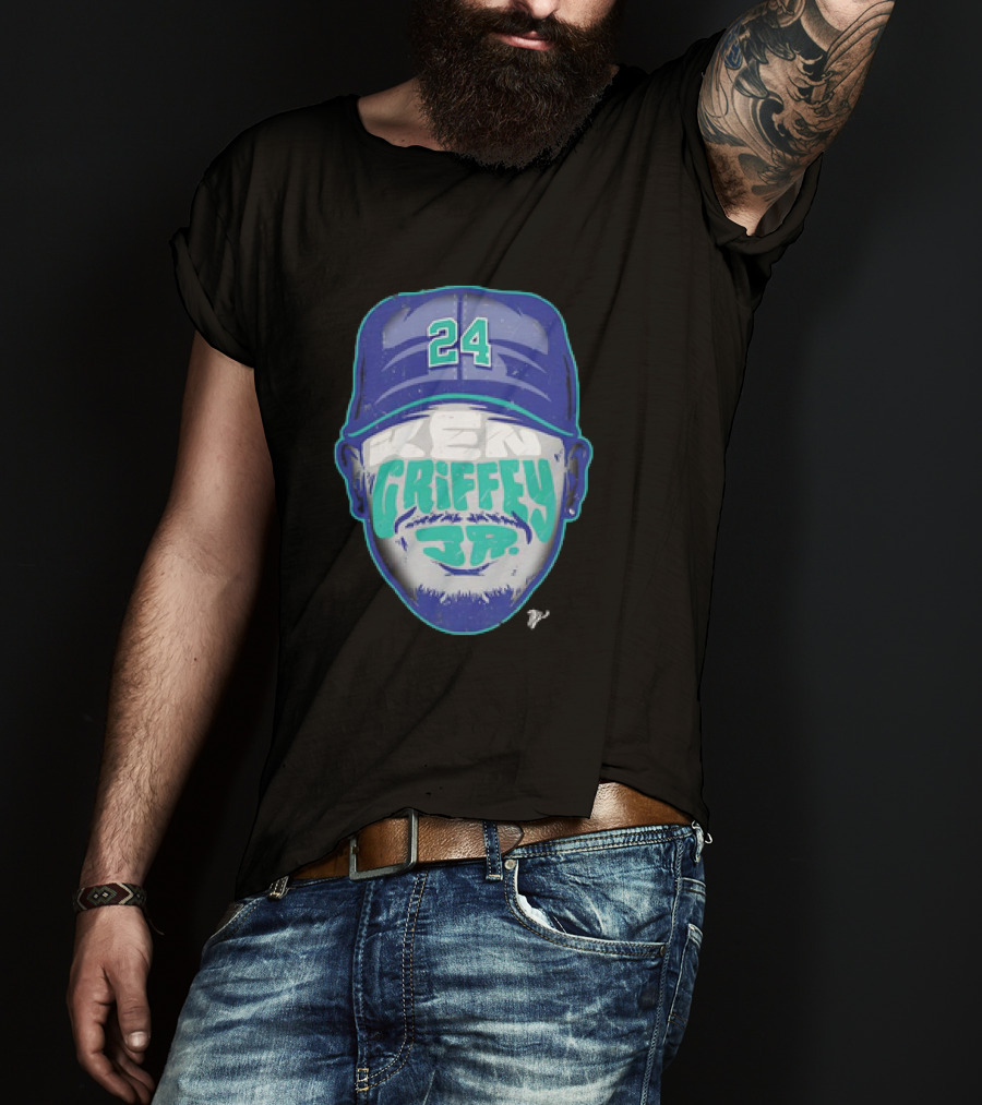 Ken Griffey Jr. 24 Seattle Mariners Vintage Silhouette T-Shirt