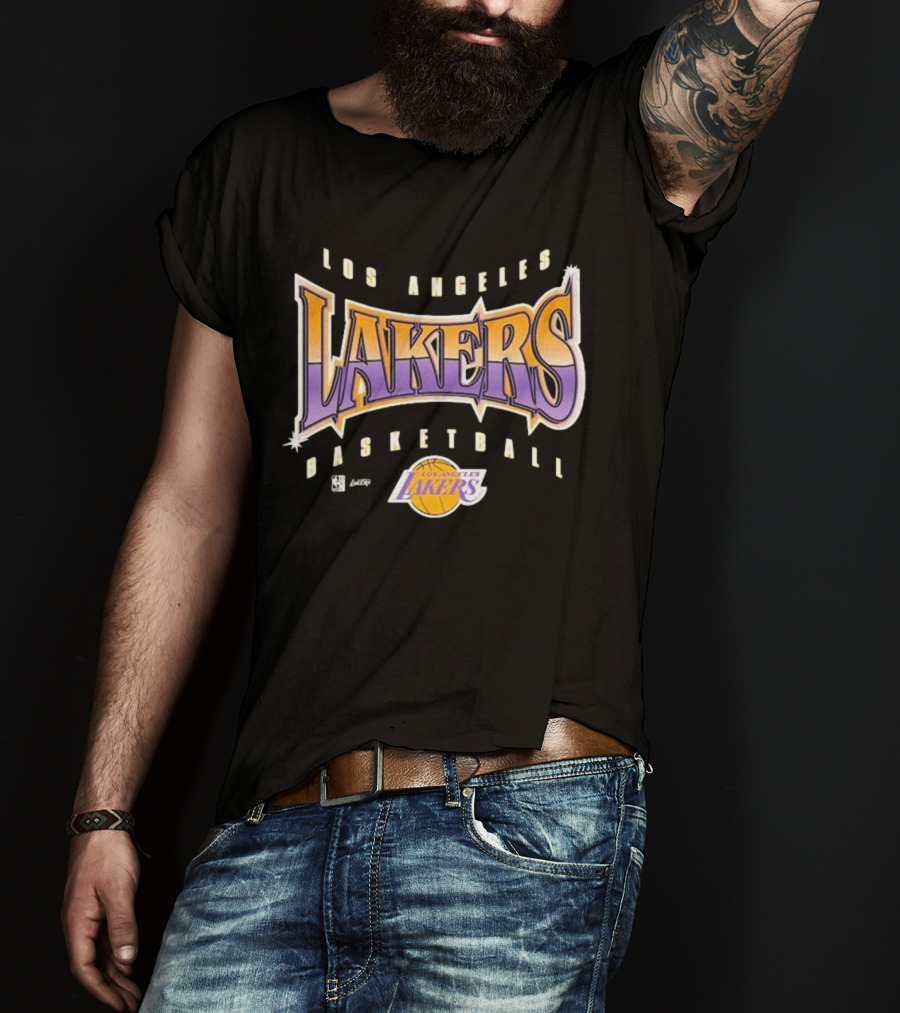 Los Angeles Lakers Basketball Vintage Style Typography T-Shirt