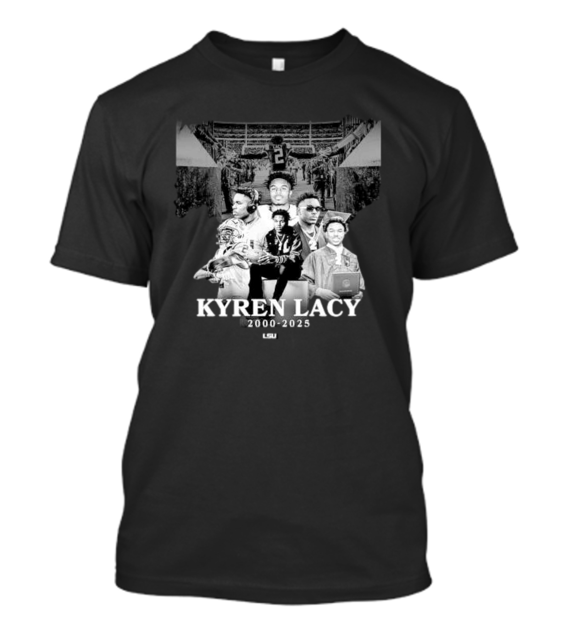 LSU Tigers Football Kyren Lacy 2000-2025 Memorial T-Shirt