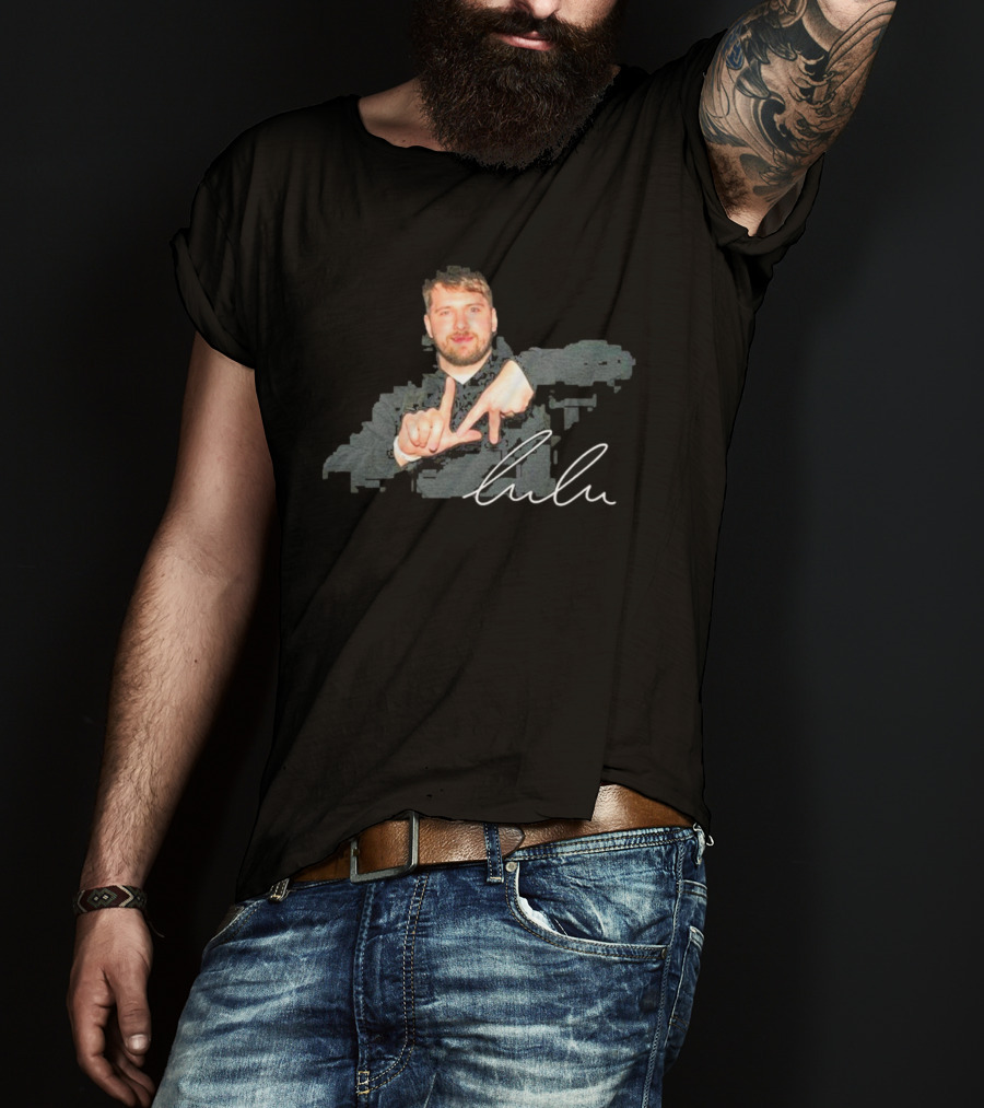Luka Doncic Lulu LA Lakers Vintage Hand Sign T-Shirt