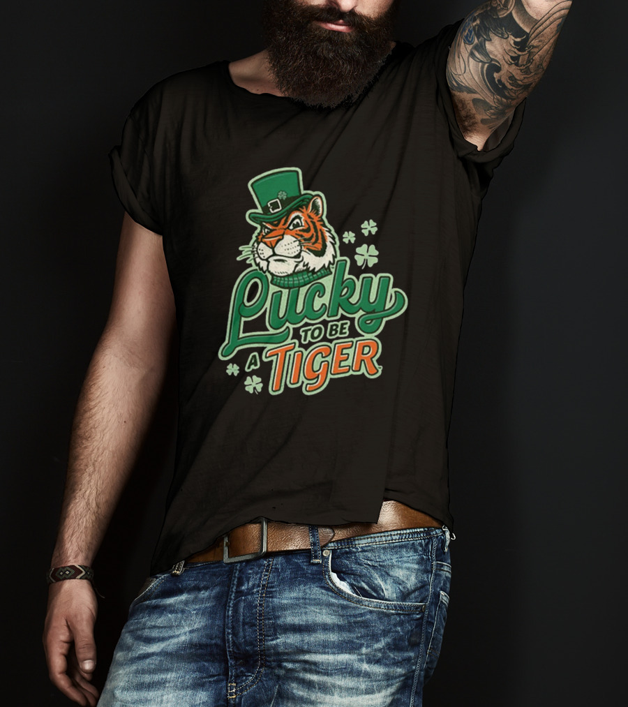 Lucky To Be A Tiger Saint Patrick’s Day Tiger Town T-Shirt