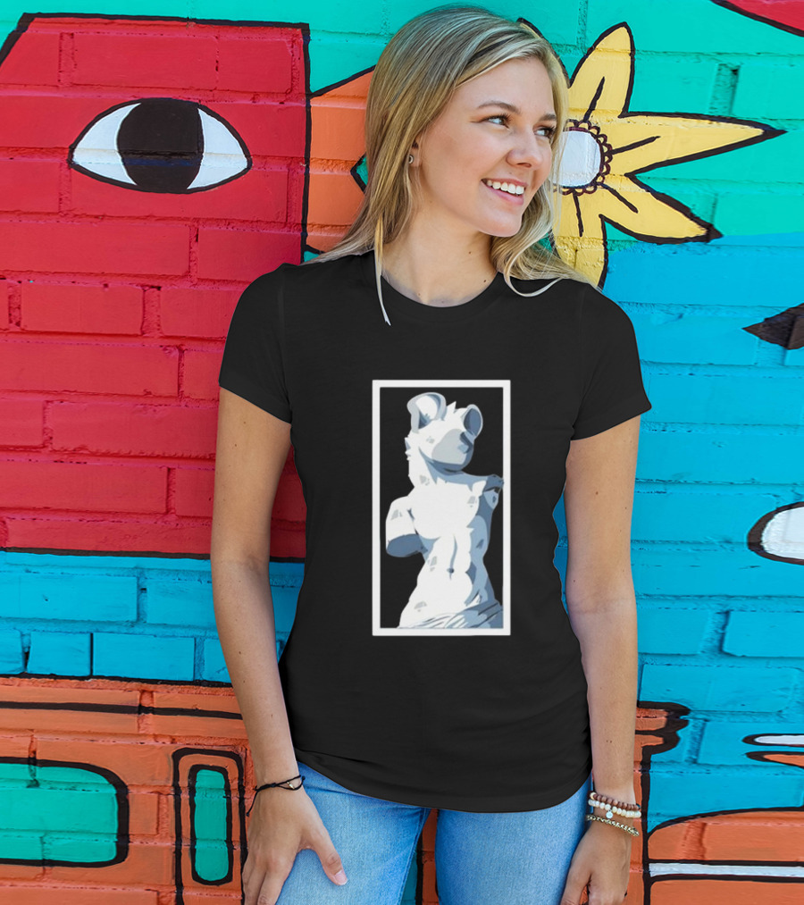 Mangoyena God's Chosen Hyena Statue Style T-Shirt