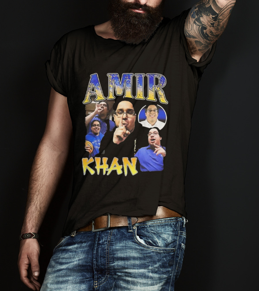Amir Khan McNeese State University Blue And Gold Style T-Shirt