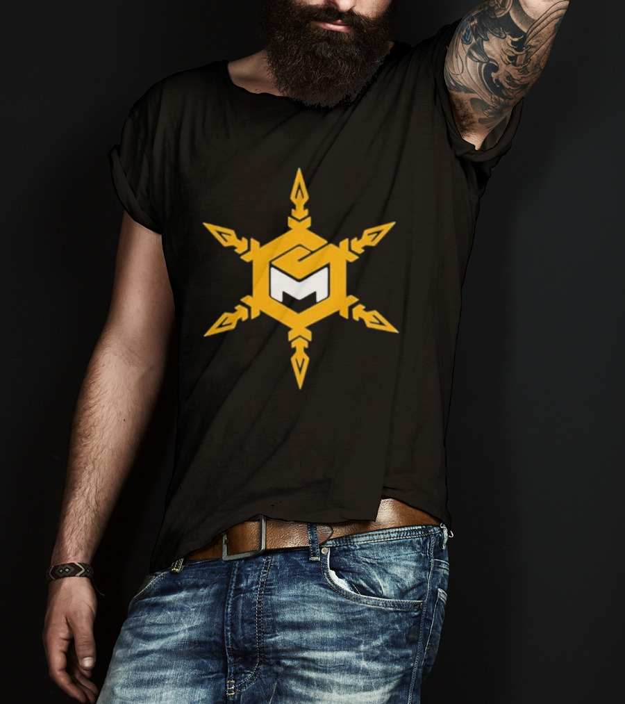 Mike Sainristil M Yellow Snowflake Emblem T-Shirt