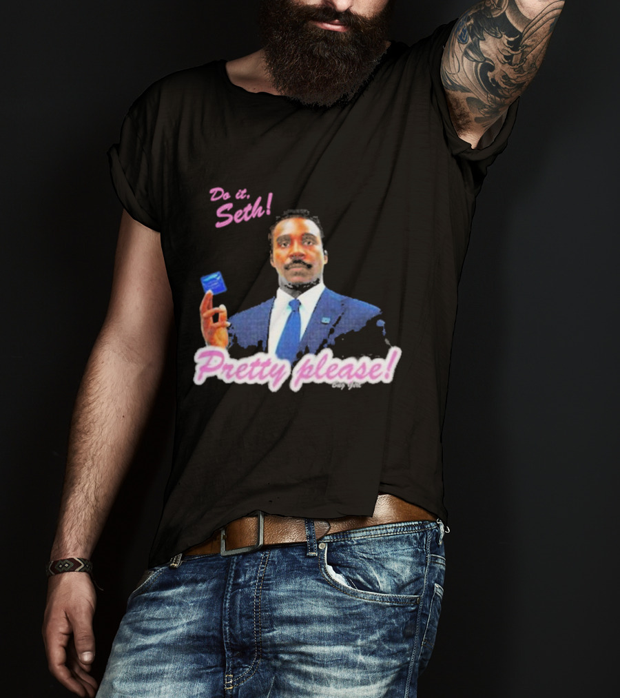 Do It Seth Pretty Please! Milchick Holding Blue Card T-Shirt