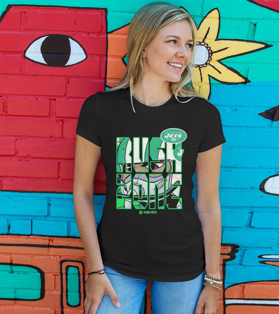 New York Jets NFL Rush Zone Cartoon Football Jets T-Shirt