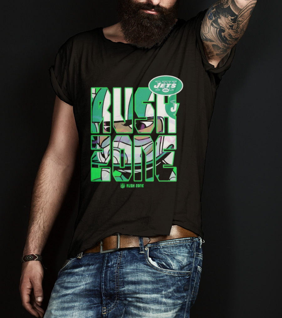 New York Jets NFL Rush Zone Cartoon Football Jets T-Shirt