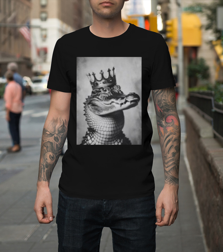 Onspikes55 Wearing Alligator Crowned Majestic Reptile T-Shirt