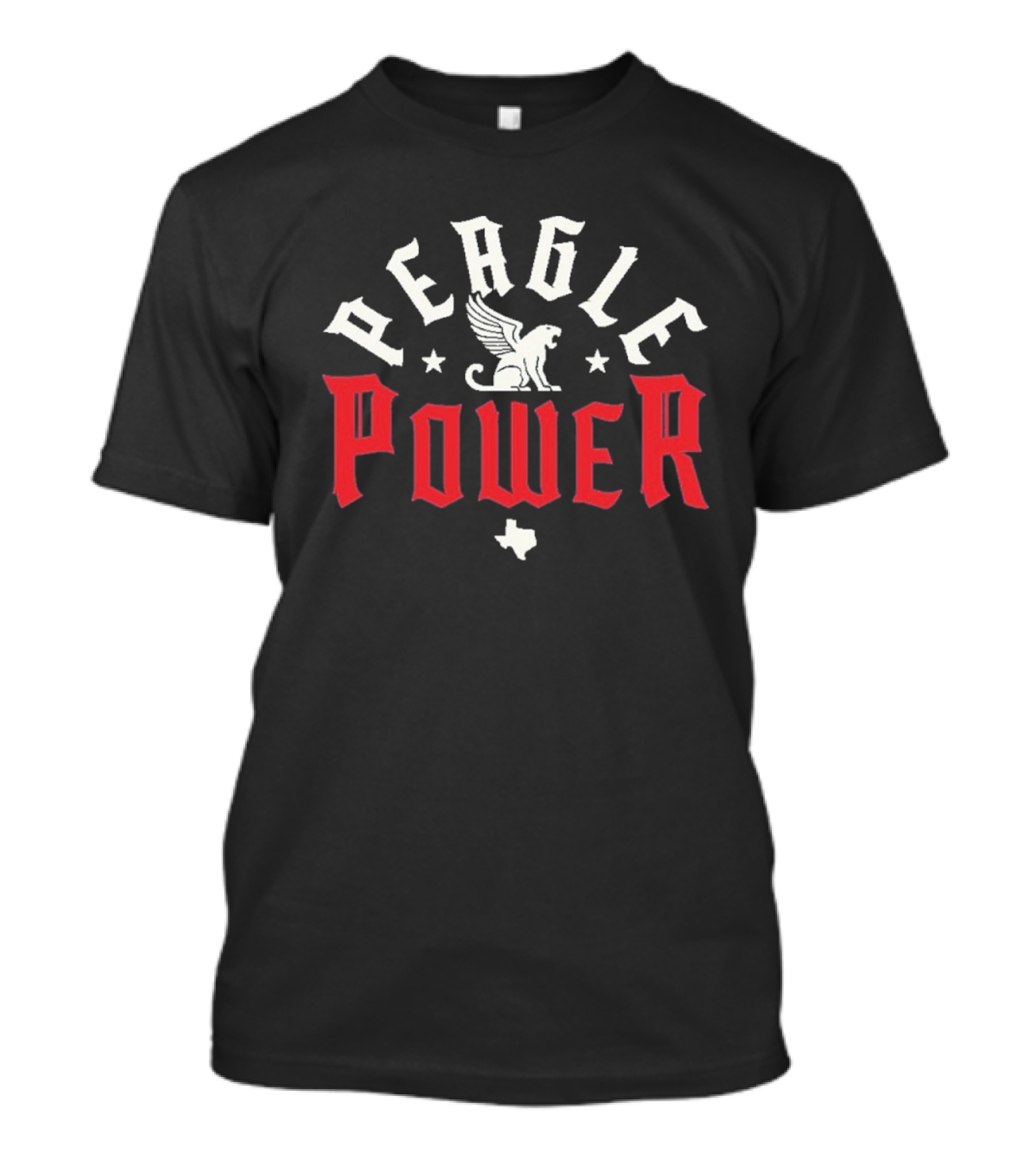Peagle Power Winged Griffin Texas Baseball T-Shirt