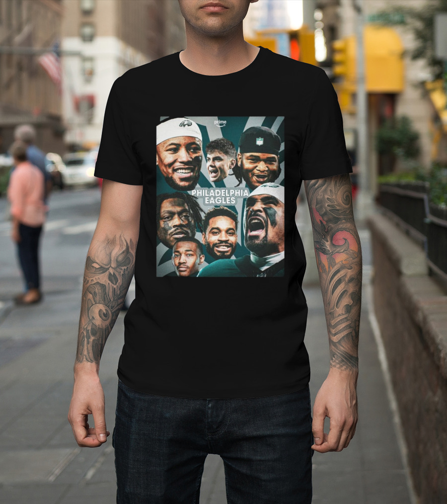 Philadelphia Eagles Fly Eagles Fly Super Bowl LIX Reign Supreme Sunday Faces T-Shirt