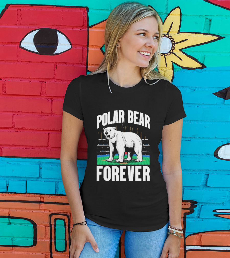 Polar Bear Forever Baseball Stadium Scene T-Shirt