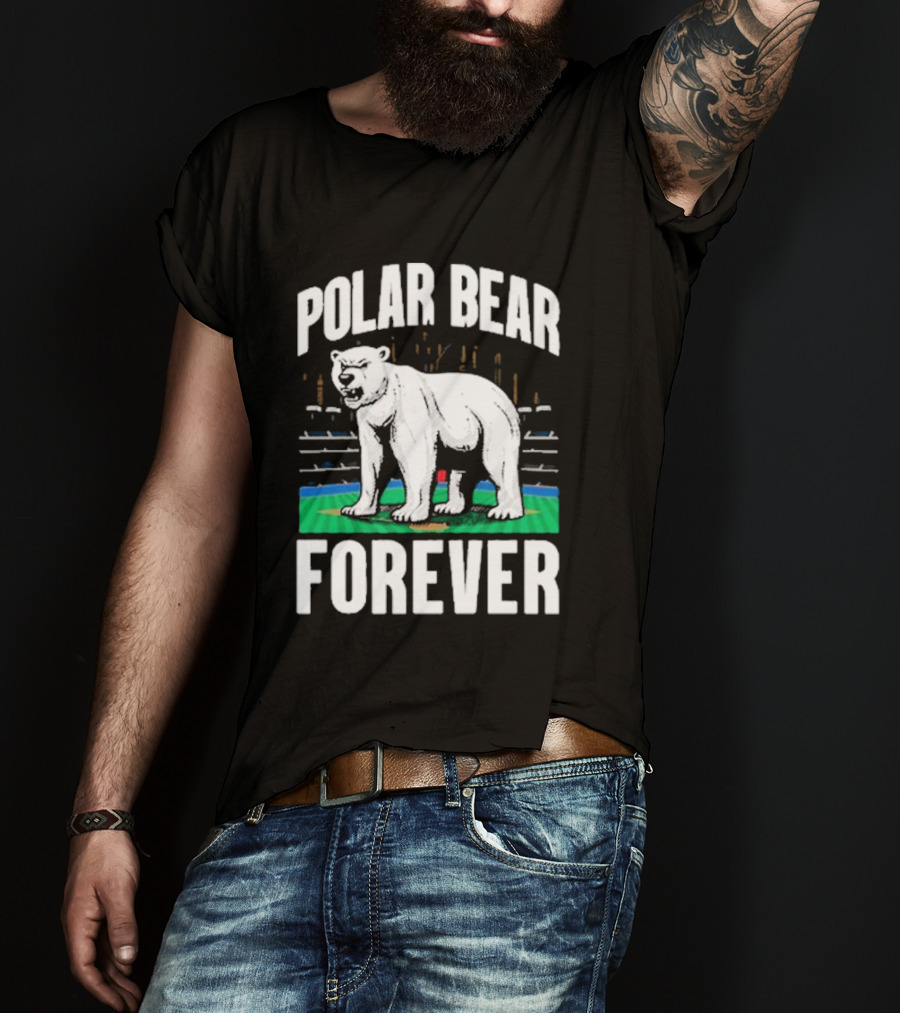 Polar Bear Forever Baseball Stadium Scene T-Shirt