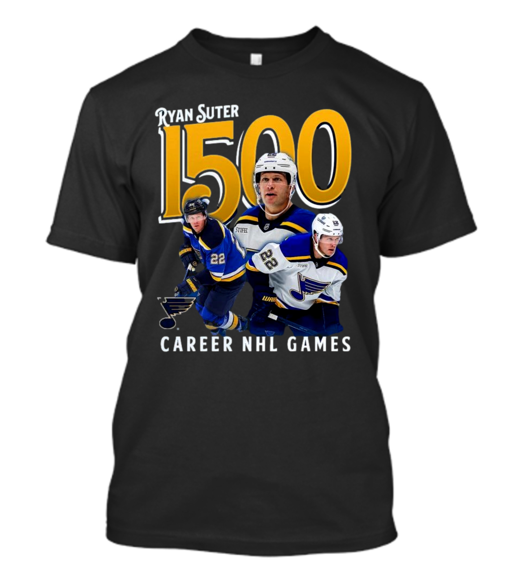 Ryan Suter St. Louis Blues 1500 Career NHL Games Celebration T-Shirt