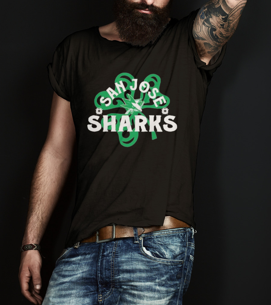 San Jose Sharks St. Patrick's Day Shamrock T-Shirt