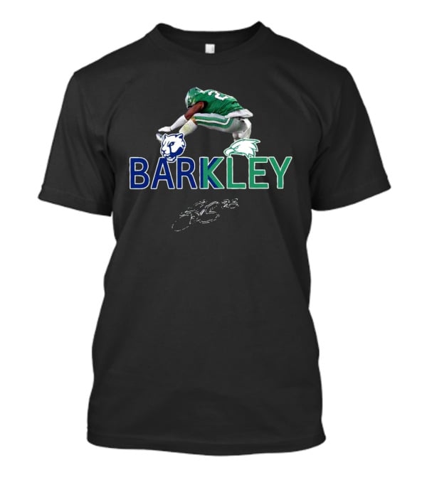Saquon Barkley Penn State Eagles Hurdle Signature Jump T-Shirt