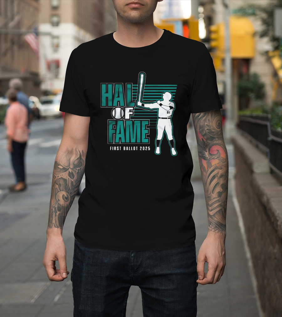 Seattle Mariners Ichiro Suzuki Hall of Fame First Ballot 2025 Number 51 T-Shirt
