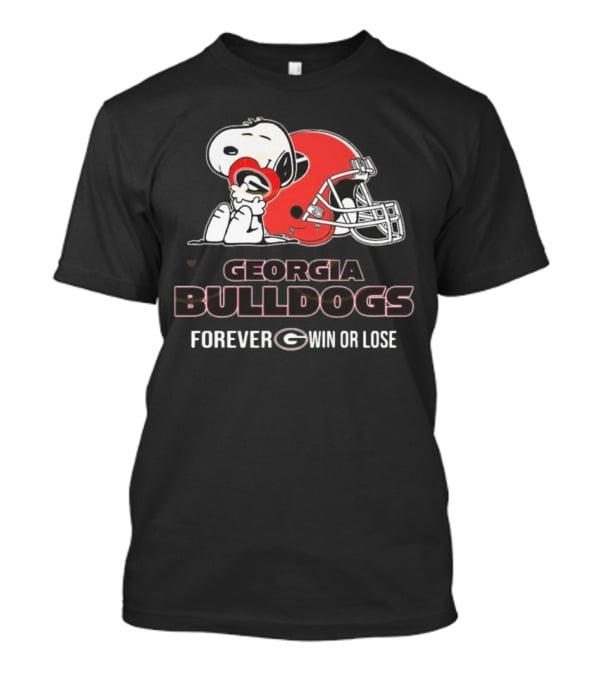 Georgia Bulldogs Snoopy Forever Win Or Lose T-Shirt