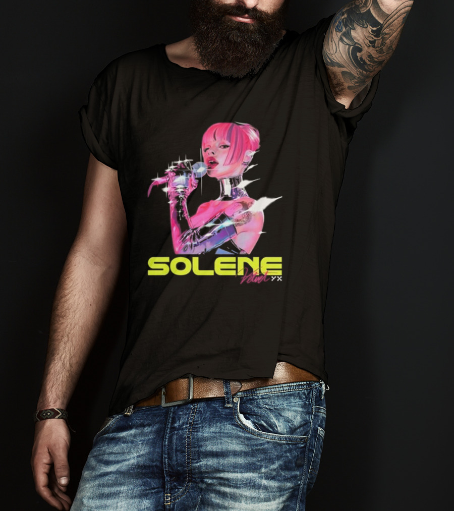 Solene Velvet Wave 2 Neon Portrait T-Shirt