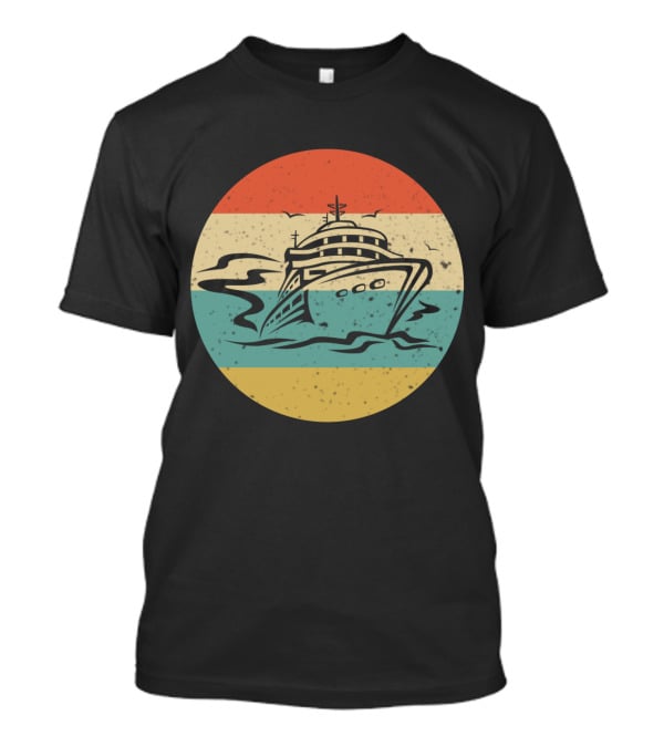 Retro Cruise Ship Vintage Ocean Adventure T-Shirt