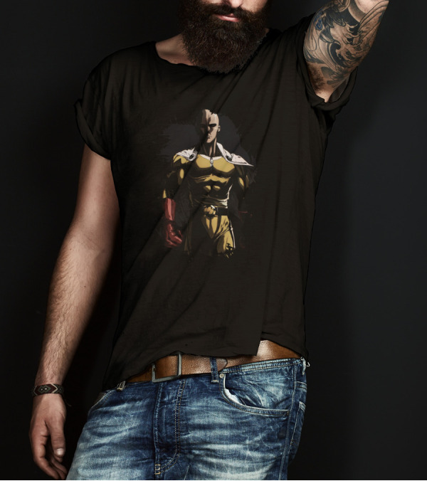 SUPER SENSEI Saitama One Punch Man Heroic Pose T-Shirt