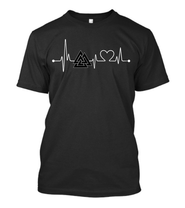 Heartbeat Viking Valknut Heartbeat T-Shirt