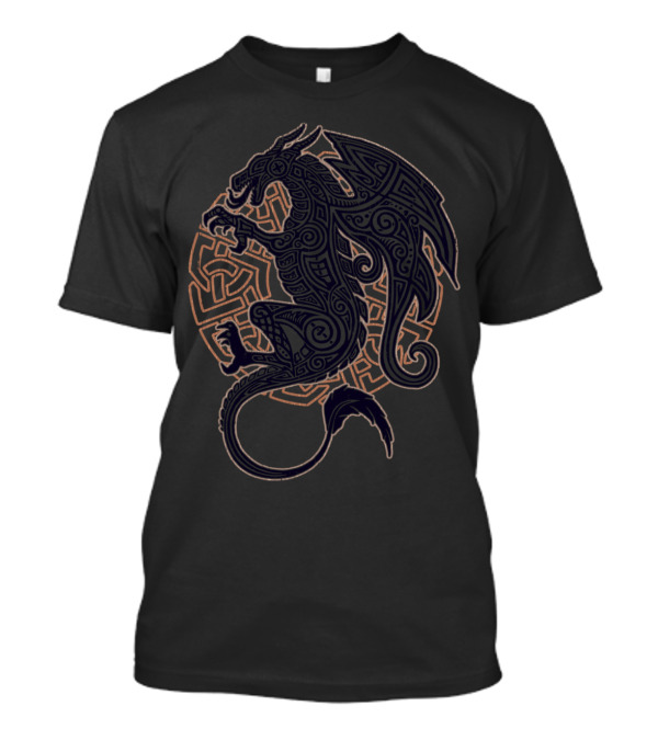 Celtic Dragon Tattoo Art In Intricate Knotwork T-Shirt