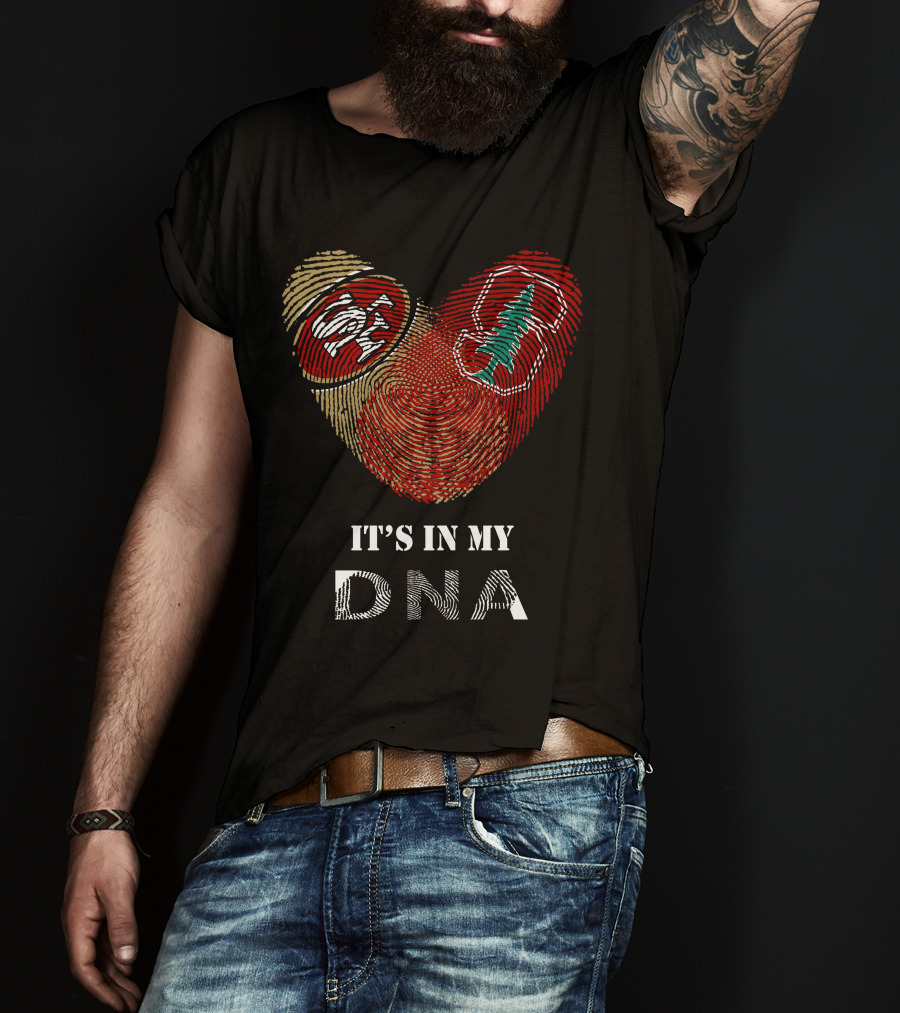 49ers Stanford Cardinal Love Dna Fingerprints T-Shirt