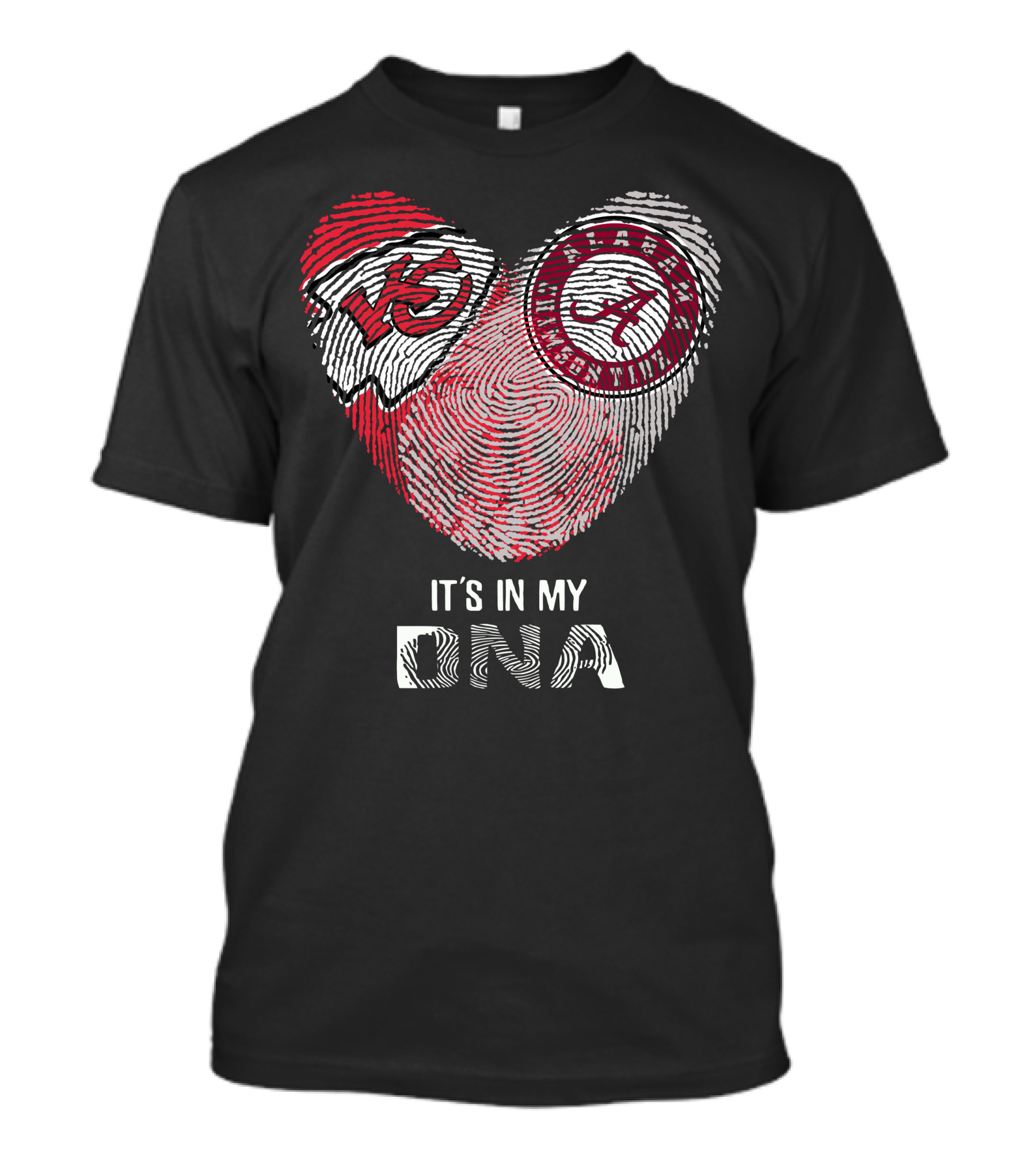 Chiefs Alabama It's In My DNA Fingerprint T-Shirt