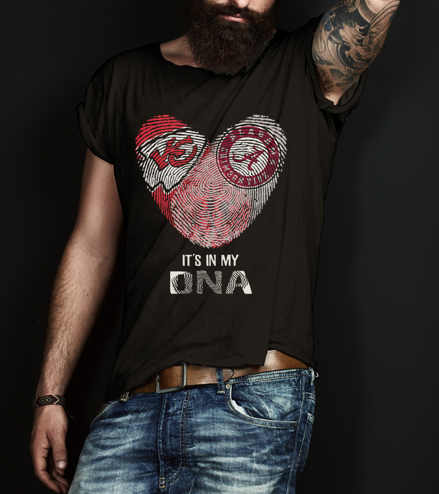 Chiefs Alabama It's In My DNA Fingerprint T-Shirt
