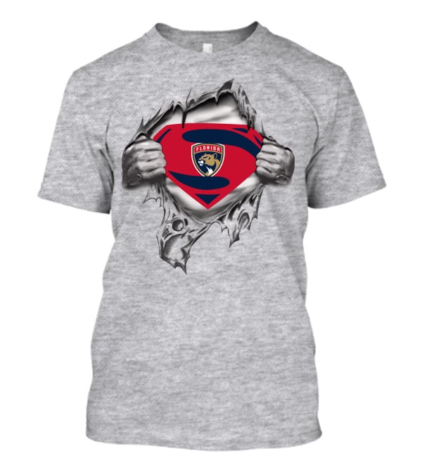 Florida Panthers Superman Shield T-Shirt