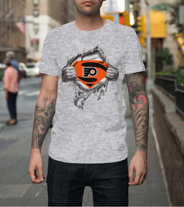 Shirt: Philadelphia Flyers Superman T-Shirt Philadelphia Flyers Superman T-Shirt