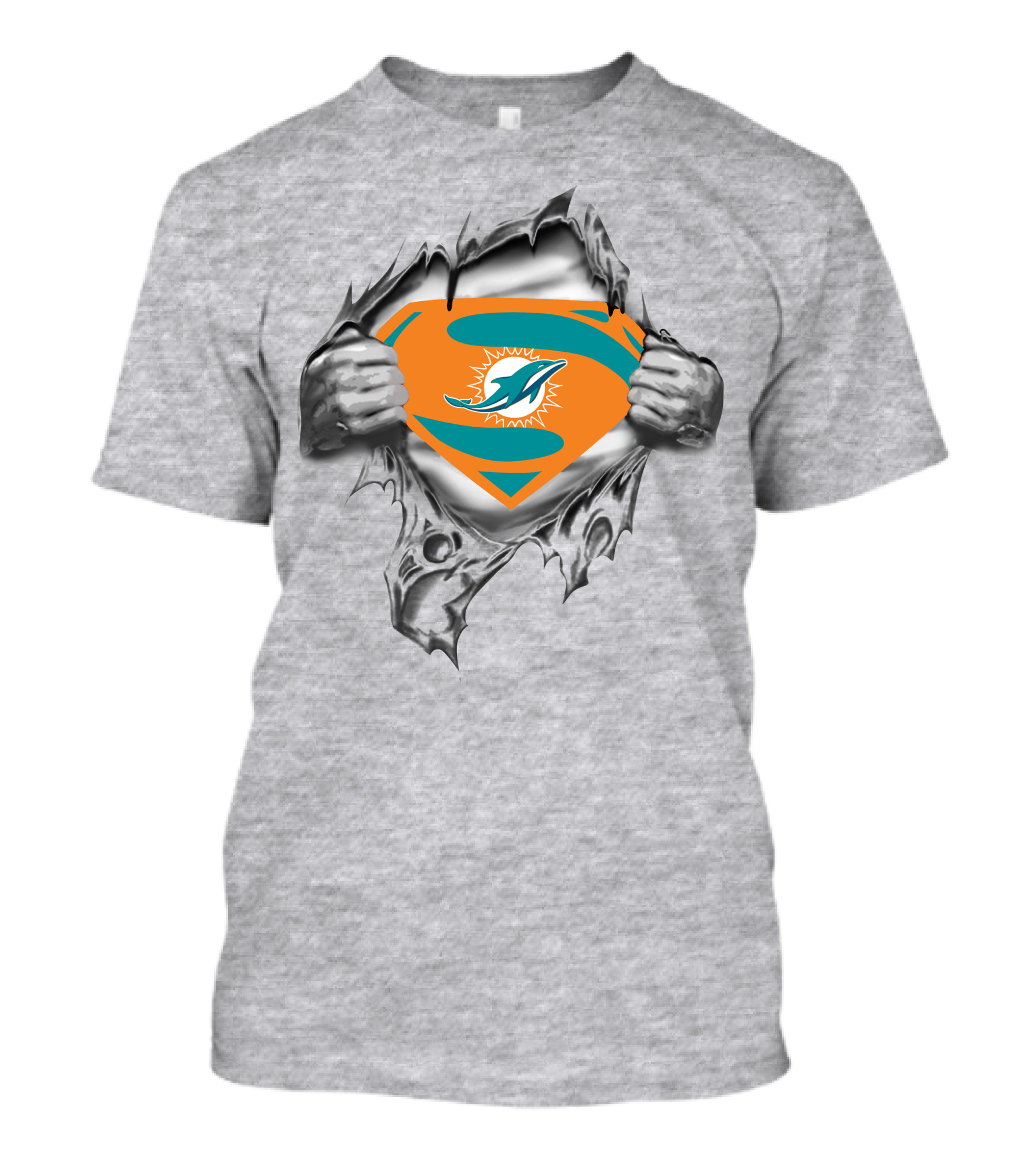 Miami Dolphins Superhero Logo Fusion T-Shirt