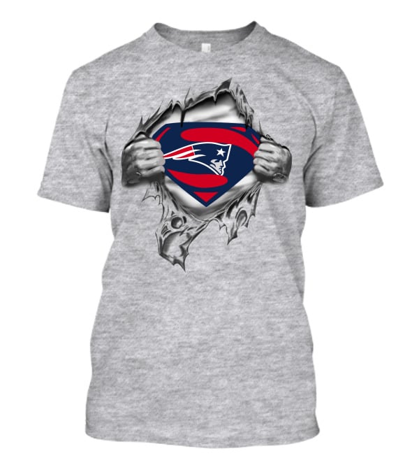 Patriots Logo Superhero Emblem With Tearing Hands T-Shirt