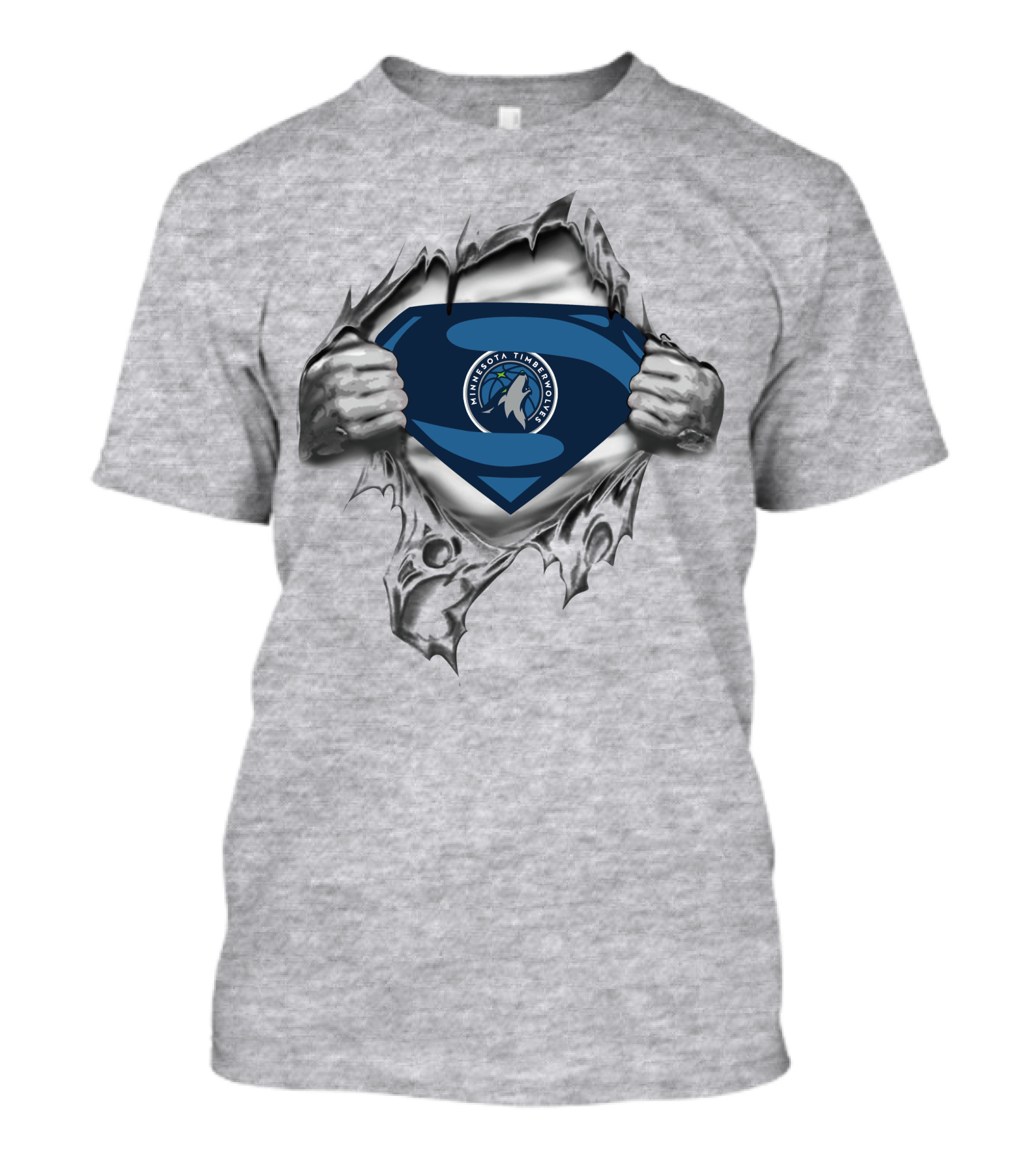 Minnesota Timberwolves Superman Logo Superhero T-Shirt