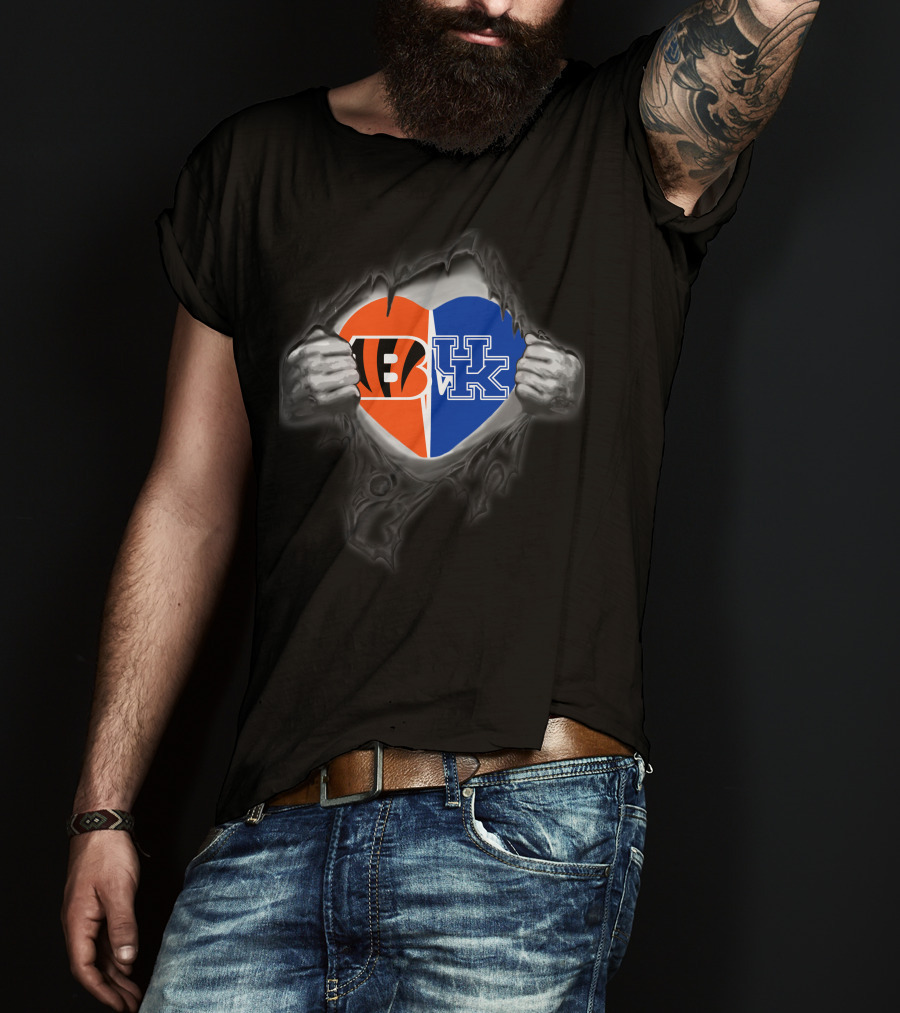 Bengals Kentucky UK Heart Logo T-Shirt