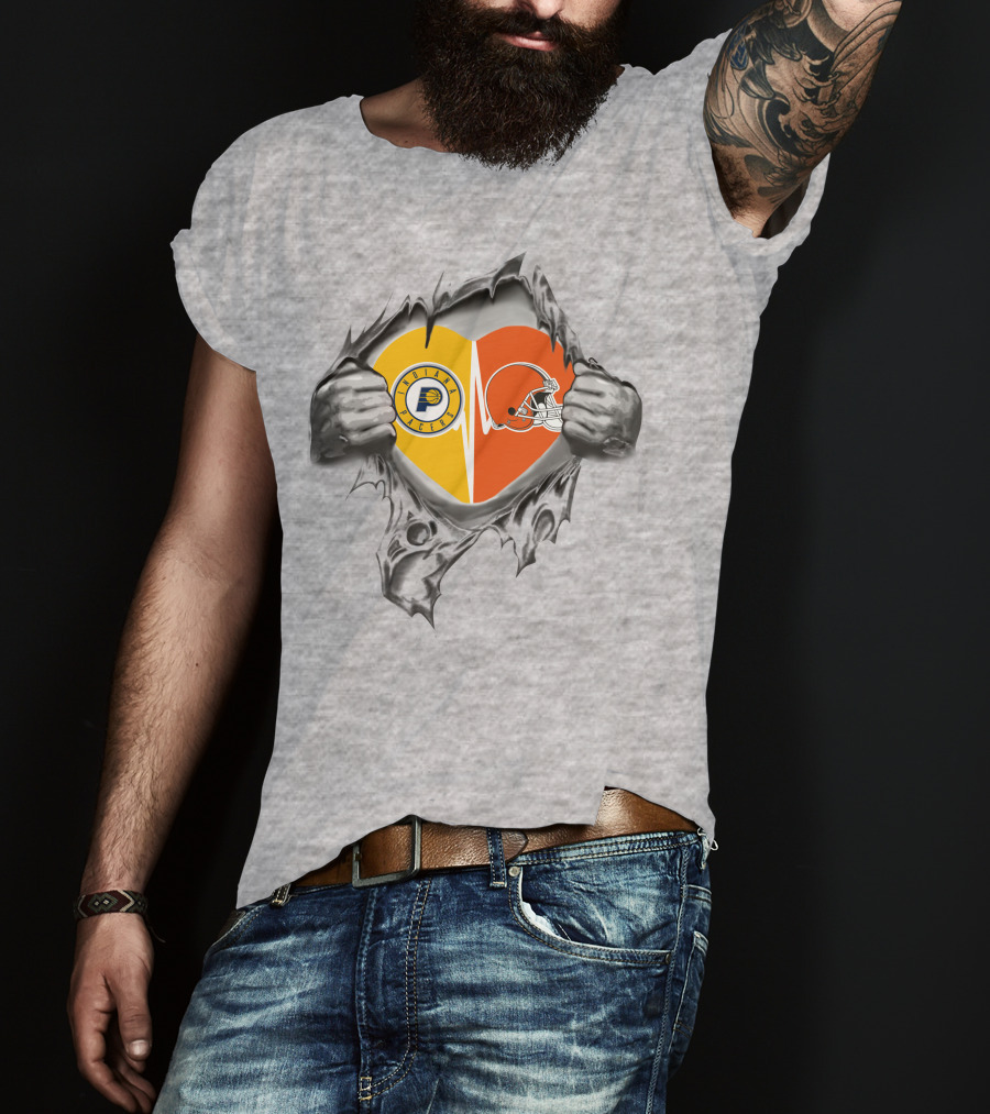 Browns Pacers Heartbeat Fan Passion T-Shirt