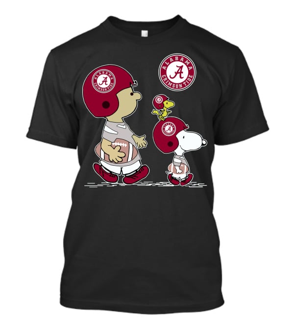 Alabama Crimson Tide Snoopy Woodstock Football Helmet T-Shirt